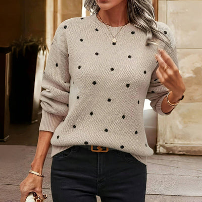 Énora Jade | Pull Tricoté avec Pois