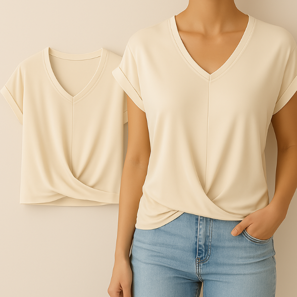Milana | T-shirt décontracté avec décolleté en V