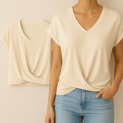 Milana | T-shirt décontracté avec décolleté en V