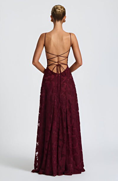 Céphise | Robe longue en dentelle délicate