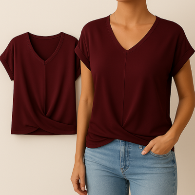 Milana | T-shirt décontracté avec décolleté en V