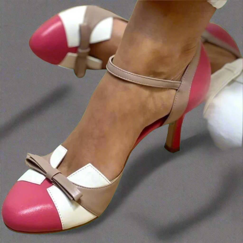 Ivonne | Sandales colorées à nœud et sangle avec bout rond pour un style chic et confortable