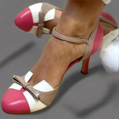 Ivonne | Sandales colorées à nœud et sangle avec bout rond pour un style chic et confortable