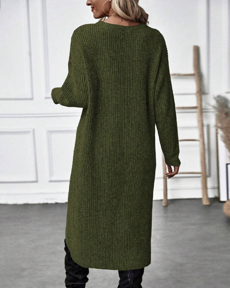 Celestelle | Robe pull longue asymétrique
