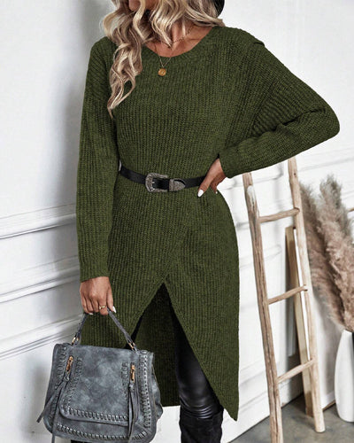 Celestelle | Robe pull longue asymétrique
