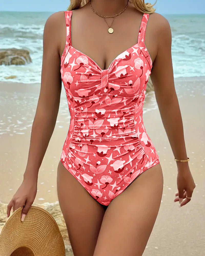Justine | Maillot De Bain Une Pièce Débardeur Imprimé