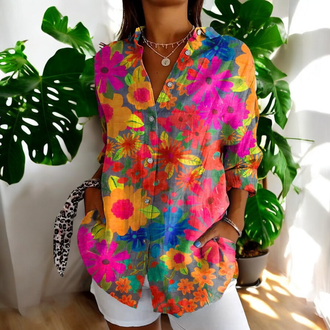Joséphine | Blouse Vintage à Imprimé Fleuri