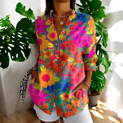 Joséphine | Blouse Vintage à Imprimé Fleuri