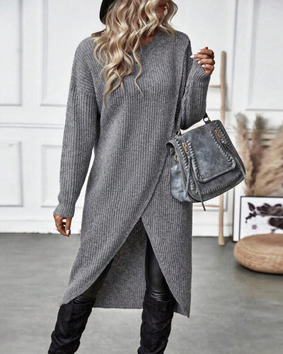Celestelle | Robe pull longue asymétrique