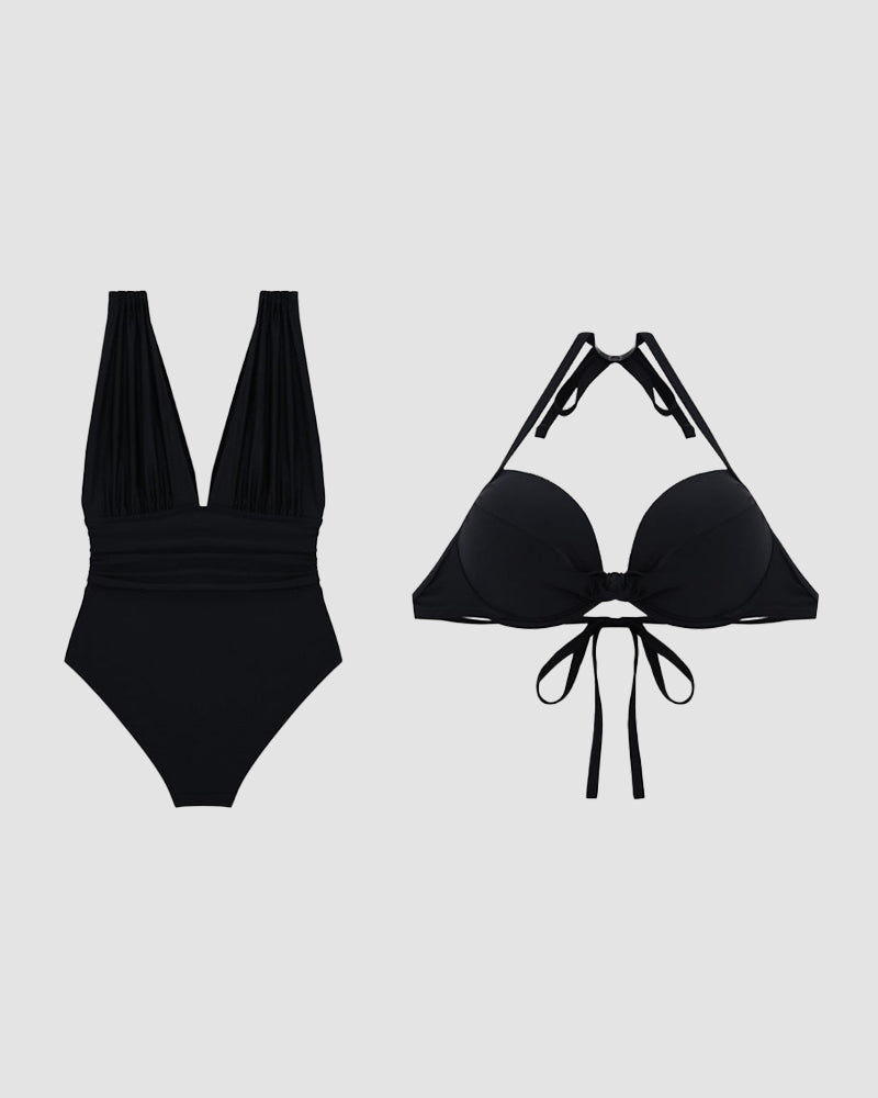 Émilie | Maillot de bain sculptant à décolleté V