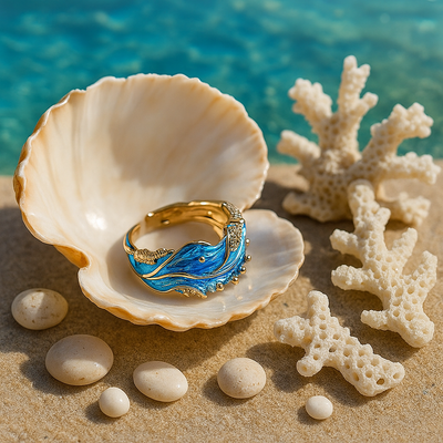 Isaline | Bague ondulée antique