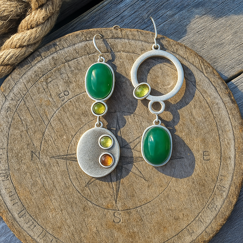 Inès | Boucles d'Oreilles Pendantes Argentées
