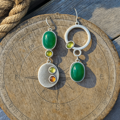 Inès | Boucles d'Oreilles Pendantes Argentées