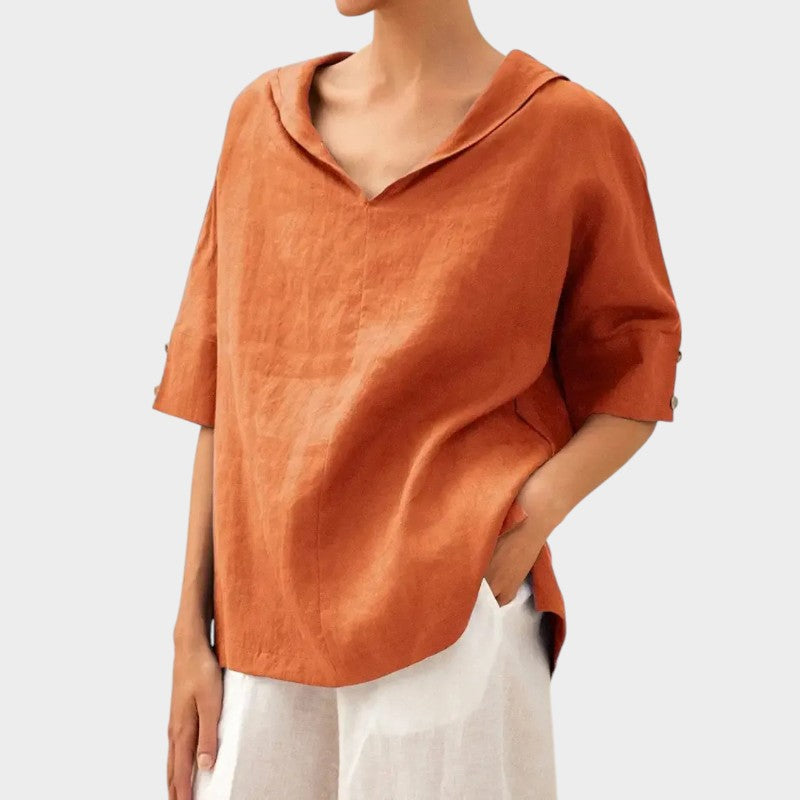 Bernadette | Blouse Légère au Col Dégagé
