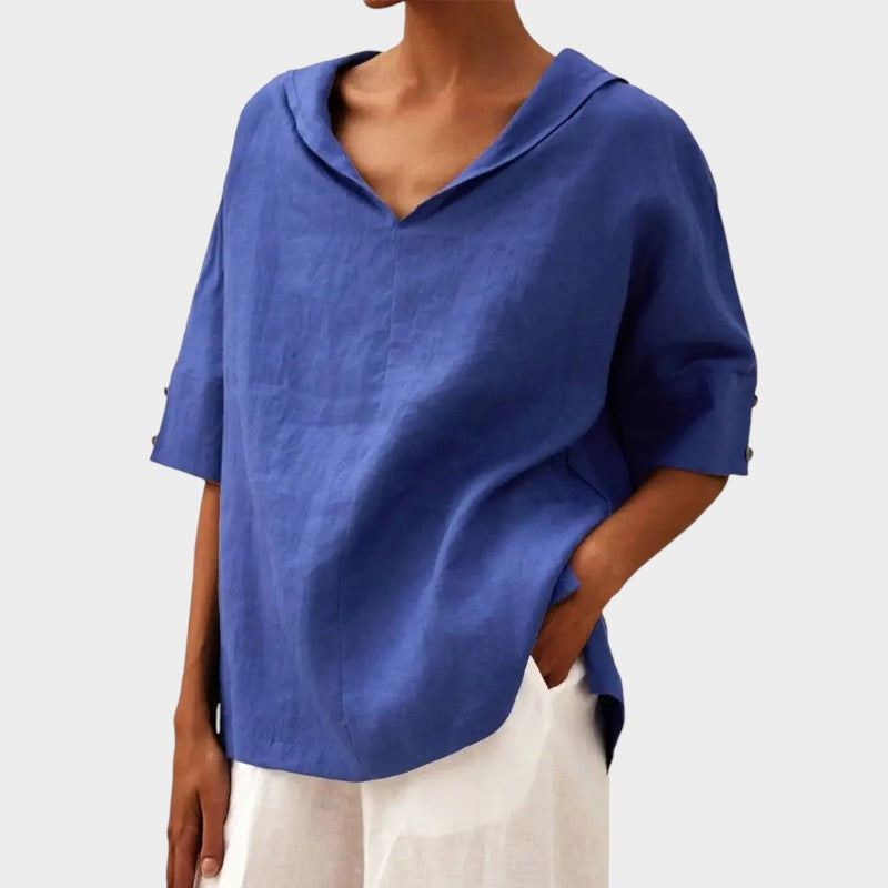 Bernadette | Blouse Légère au Col Dégagé