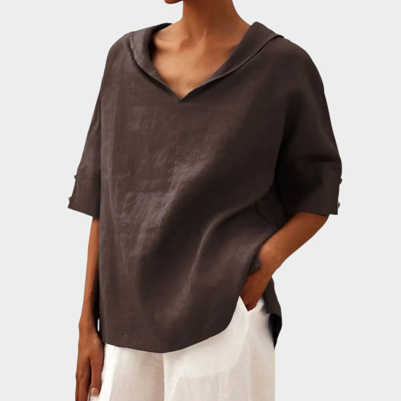 Bernadette | Blouse Légère au Col Dégagé