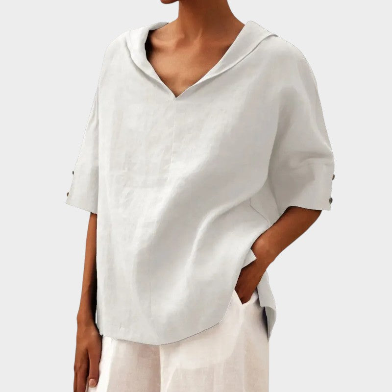Bernadette | Blouse Légère au Col Dégagé