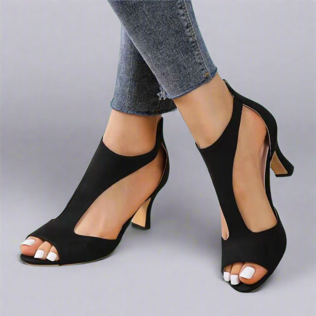 Clarisse | Sandales Élégantes à Ouverture Frontale pour un Style Sophistiqué