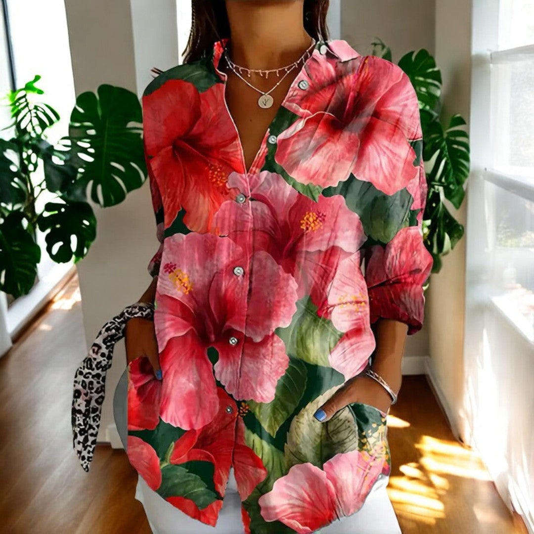 Joséphine | Blouse Vintage à Imprimé Fleuri