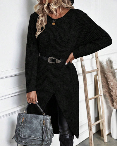 Celestelle | Robe pull longue asymétrique