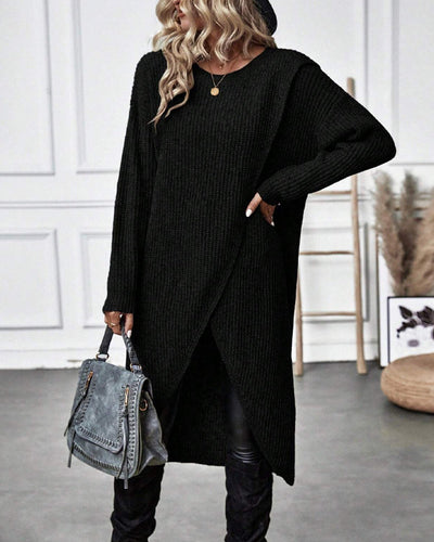 Celestelle | Robe pull longue asymétrique