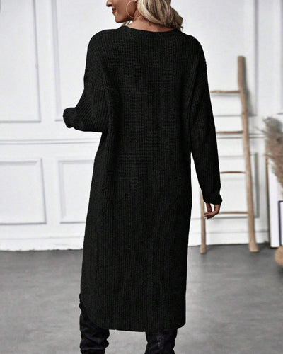 Celestelle | Robe pull longue asymétrique
