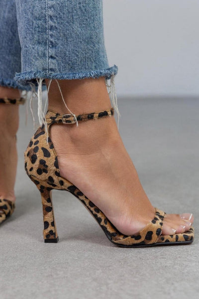 Éponine | Élégantes sandales à talon haut avec imprimé animalier pour un style sophistiqué