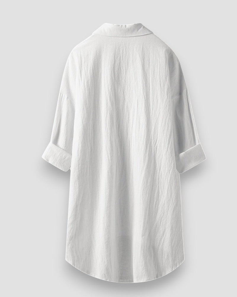 Aimée | Blouse Longue Fluide et Naturelle