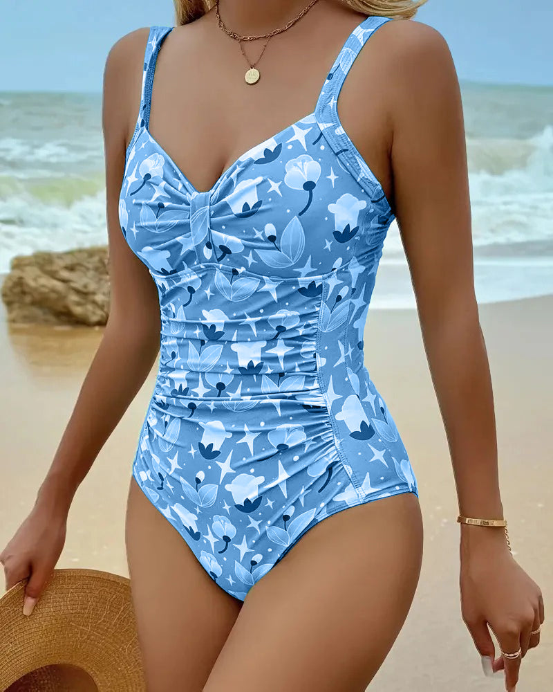 Justine | Maillot De Bain Une Pièce Débardeur Imprimé