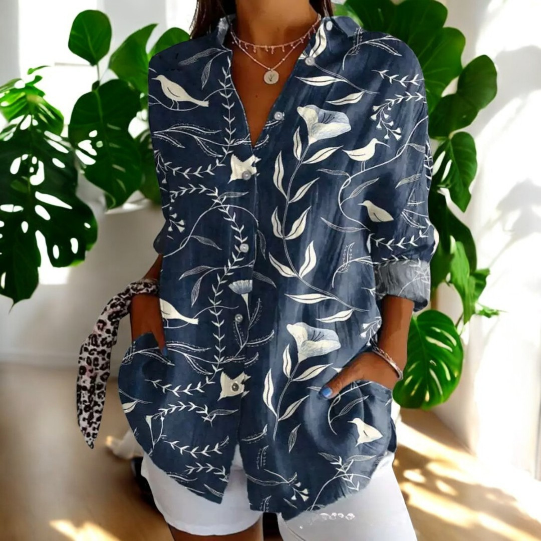 Joséphine | Blouse Vintage à Imprimé Fleuri