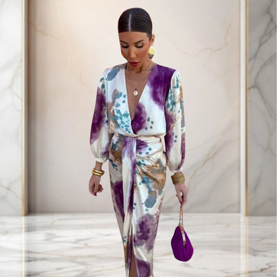 Élisa Claire | Robe élégante avec nœud à la taille
