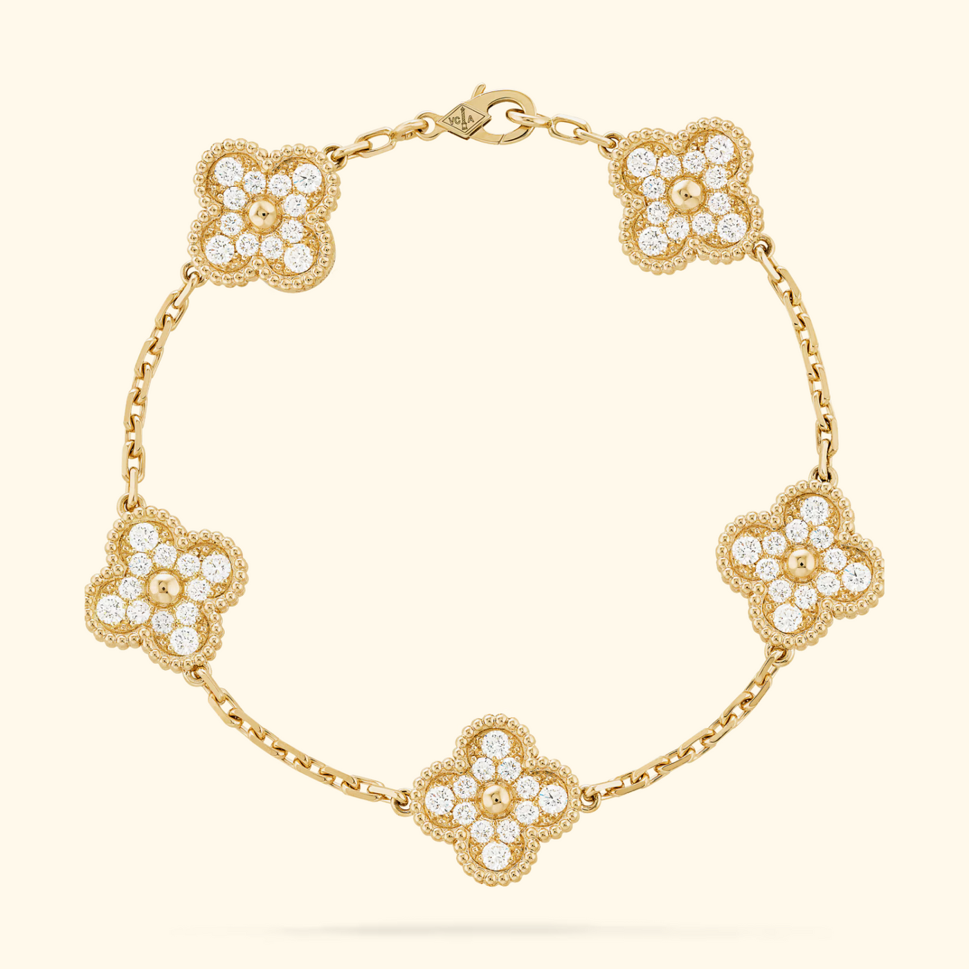 Béradine | Bracelet Luxueux Trèfle Doré