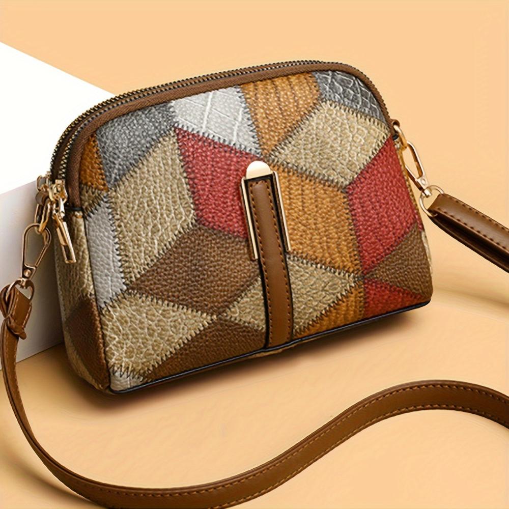 Angélique | Sac bandoulière mini en patchwork