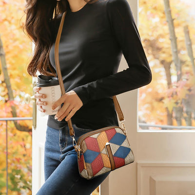 Angélique | Sac bandoulière mini en patchwork