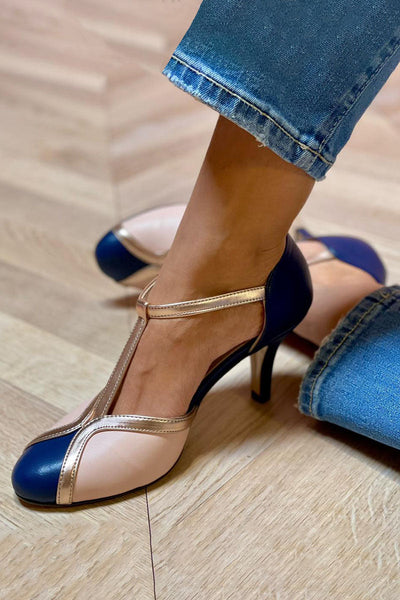 Augustine | Escarpins T-strap colorés et ultra confortables avec bout rond pour un style élégant et décontracté