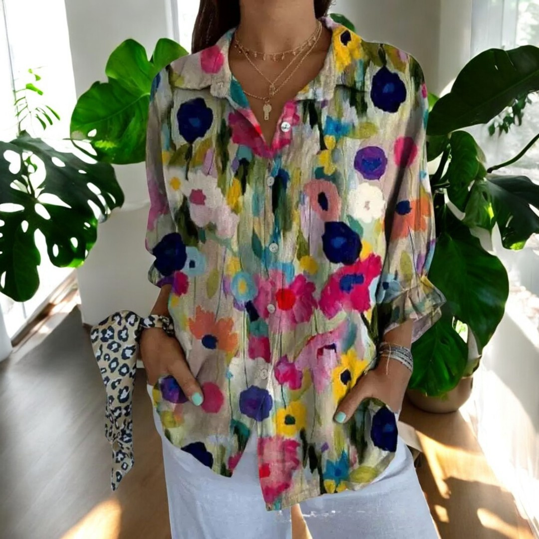 Joséphine | Blouse Vintage à Imprimé Fleuri