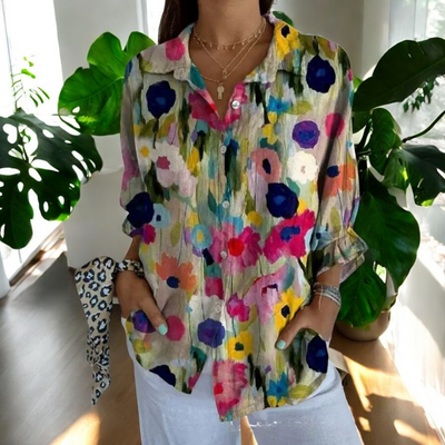 Joséphine | Blouse Vintage à Imprimé Fleuri