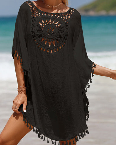 Pauline | Couverture de plage avec pompons