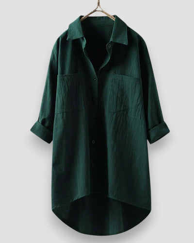 Aimée | Blouse Longue Fluide et Naturelle