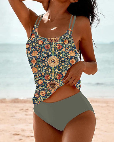 Élise | Tankini imprimée avec double sangle