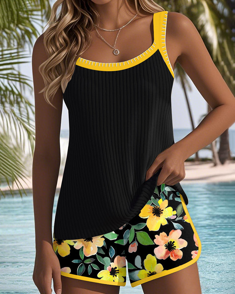 Théa | Ensemble de Tankini Élégant en Deux Pièces