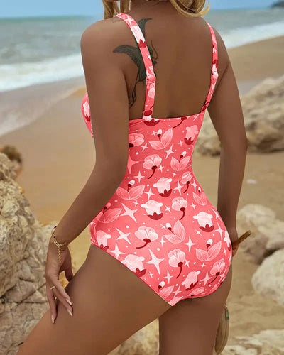 Justine | Maillot De Bain Une Pièce Débardeur Imprimé