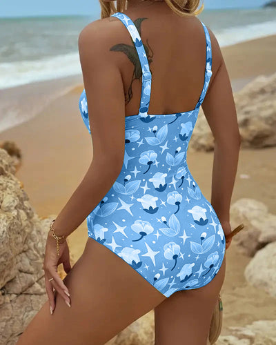 Justine | Maillot De Bain Une Pièce Débardeur Imprimé