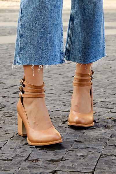 Clémentine | Sandales élégantes à bride à la cheville et talon épais pour un look chic et confortable
