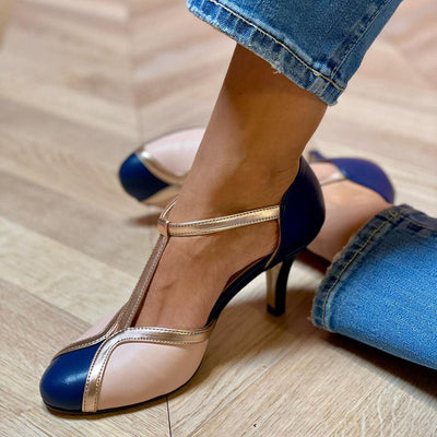Augustine | Escarpins T-strap colorés et ultra confortables avec bout rond pour un style élégant et décontracté
