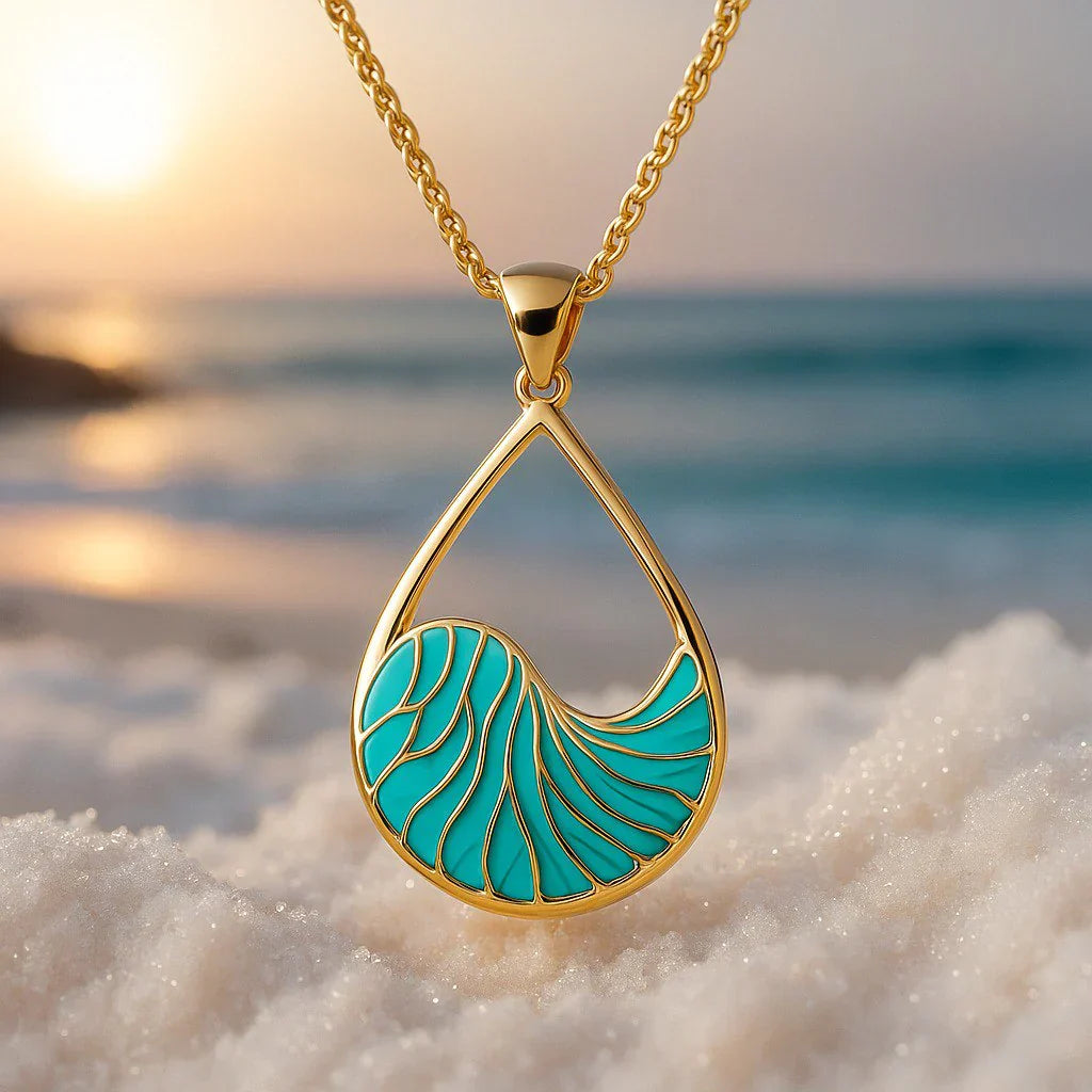 Marilou | Collier vague turquoise