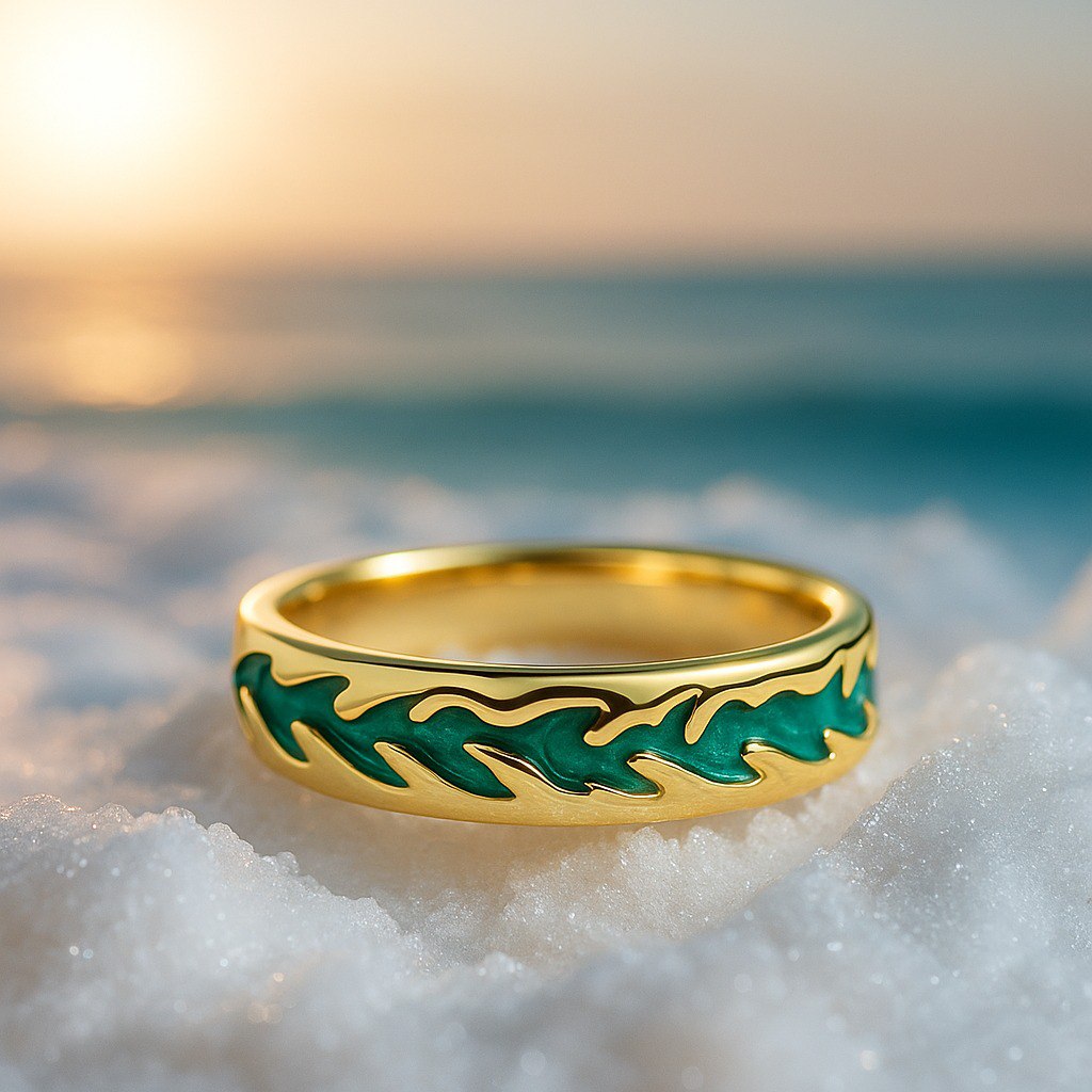 Édith | Bague argent et éclat océan