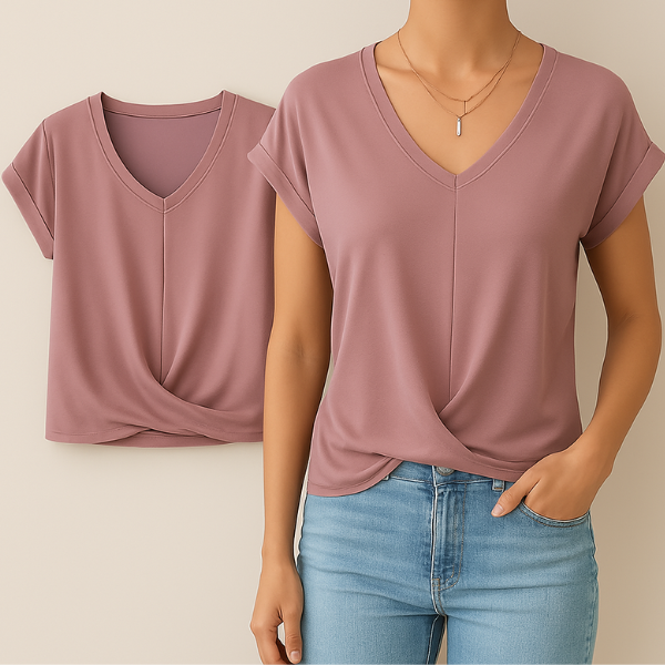 Milana | T-shirt décontracté avec décolleté en V