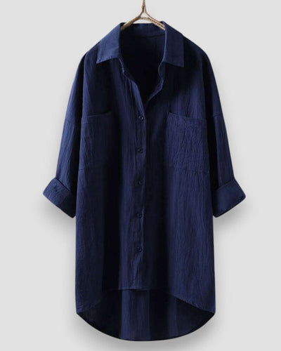 Aimée | Blouse Longue Fluide et Naturelle