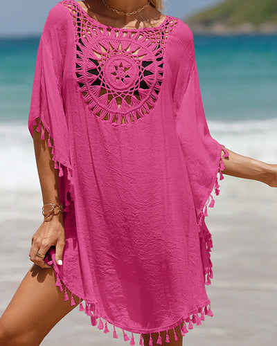 Pauline | Couverture de plage avec pompons
